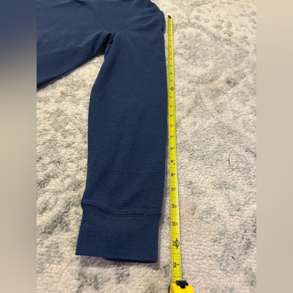 Waffle Knit Men’s Blue Henley Faded Glory Large - Picture 5 of 9